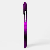 象の革レザーオプティックのピンクブラックレインボー iPhoneケース (左側面)