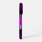 象の革風レインボー ブラックピンク オプティック iPhoneケース (右側面)