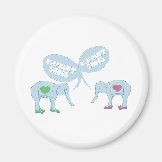 象の靴 マグネット (正面)