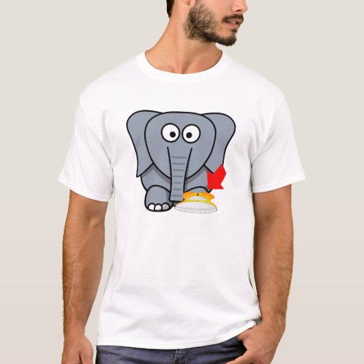 象の靴I愛 Tシャツ (正面)