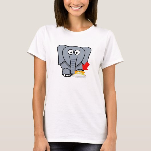 象の靴I愛 Tシャツ (正面)