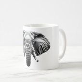 象の頭デザイン – 強インスパイア度 コーヒーマグカップ (正面右)