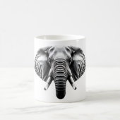 象の頭デザイン – 強インスパイア度 コーヒーマグカップ (中央)