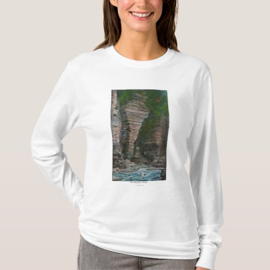 象の頭部の眺め Tシャツ (正面)