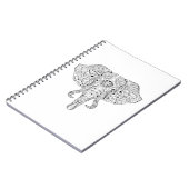 象の頭部の落書きのスケッチ ノートブック (左側)