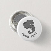 象の頭 缶バッジ (正面&裏面)