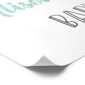 象の風船男女兼用赤シャワー記号 ポスター (角)