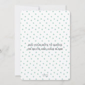 象の風船　男女兼用ベビーシャワー 招待状 (裏面)