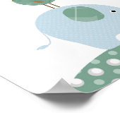 象の鳥の子供部屋アート ポスター (角)