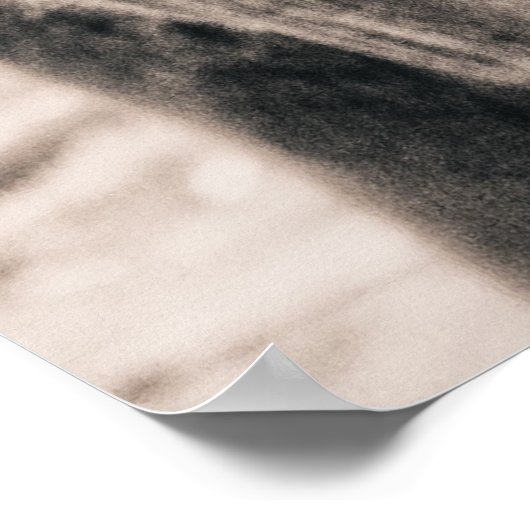 象の黒と白のアフリカ動物 ポスター (角)