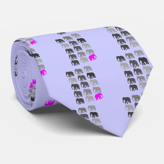 象のPopArtのギフト ネクタイ (ロール)