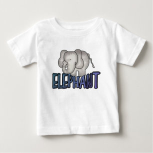 象のTシャツおよびギフト ベビーTシャツ
