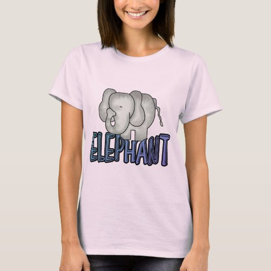 象のTシャツおよびギフト Tシャツ (正面)