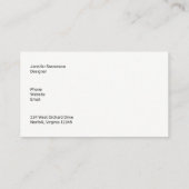 象はっきりしたカラフル頭ポートレートスケッチ 名刺 (裏面)