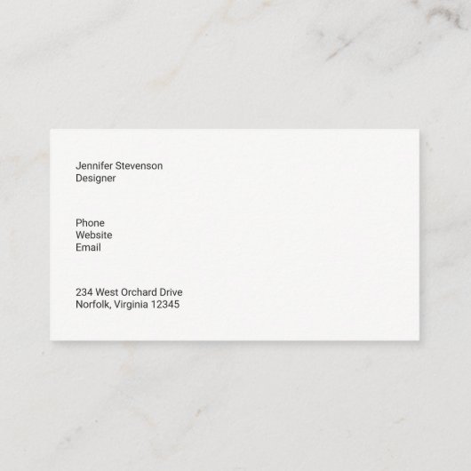 象はっきりしたカラフル頭ポートレートスケッチ 名刺 (裏面)