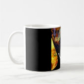 象はっきりしたカラフル頭ポートレートパーソナライズされた コーヒーマグカップ (左)