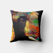 象はっきりしたカラフル頭ポートレート クッション (裏面)