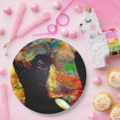 象はっきりしたカラフル頭ポートレート ペーパープレート (パーティー)