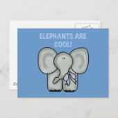 象はクールTシャツと贈り物 ポストカード (正面/裏面)