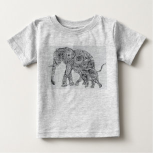 象はベストです!! ベビーTシャツ