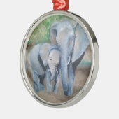 象はベビー生み出し、 メタルオーナメント (左)