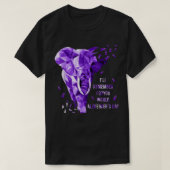 象は世界のアルツハイマー阿波覚えている Tシャツ (デザイン正面)