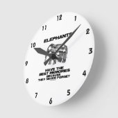 象は思い出最高のを持って忘れい ラウンド壁時計 (傾斜)