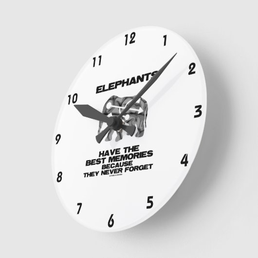 象は思い出最高のを持って忘れい ラウンド壁時計 (傾斜)