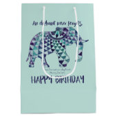 象は決して忘れいない – 誕生日カード3 ミディアムペーパーバッグ (裏面)