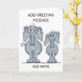 象は決して忘れない カード (黄色い花)