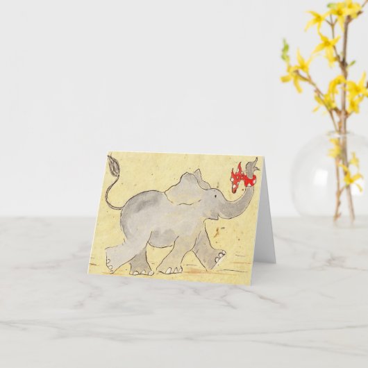 象は決して忘れない カード (黄色い花)