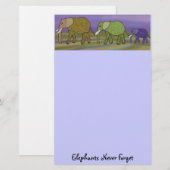 象は決して忘れません 便箋 (正面/裏面)