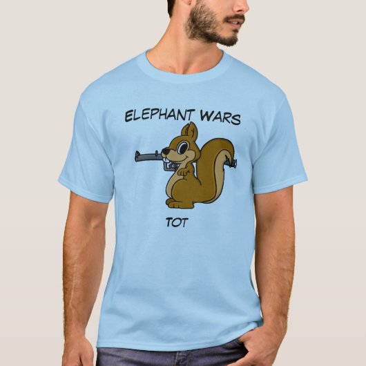 象は短い袖のワイシャツ-幼児戦います Tシャツ (正面)