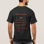 象は私たちの助けを必要としています Tシャツ (裏面)