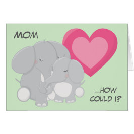 象は絶対に母忘れの誕生日カード