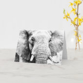 象は絶対忘れにない – 完璧な感謝してい人 カード (黄色い花)