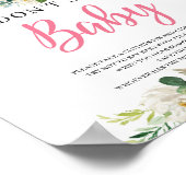 象は言わないベビーゲームのサイン赤面ピンクボホ ポスター (角)