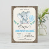 象は誕生日の招待状を風船のようにふくらませます 招待状 (スタンド正面)