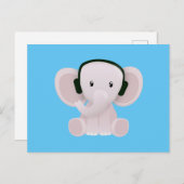 象は音楽が好きだ ポストカード (正面/裏面)