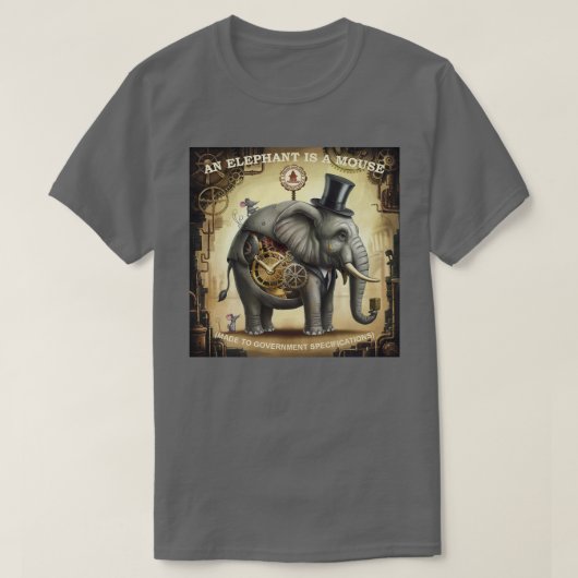 象は鼠だ Tシャツ (デザイン正面)