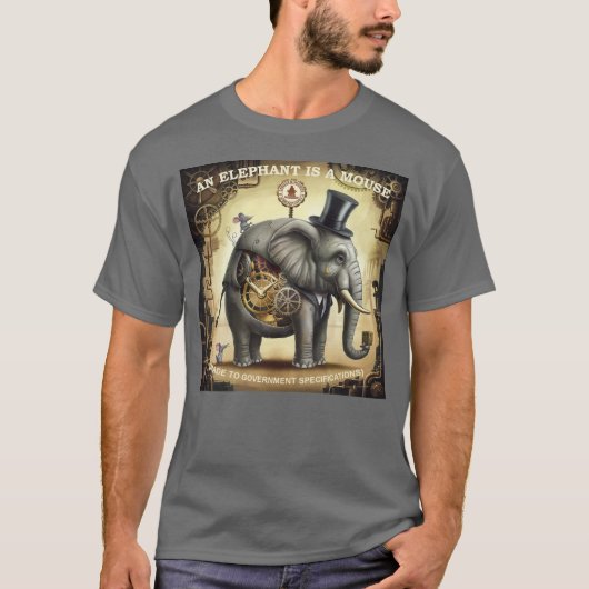 象は鼠だ Tシャツ (正面)