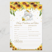 象ひまわりベビー予測アドバイスカード (正面/裏面)