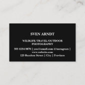 象ふくらはぎ野生生物撮影カスタム 名刺 (裏面)