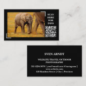 象ふくらはぎ野生生物撮影カスタム 名刺 (正面/裏面)