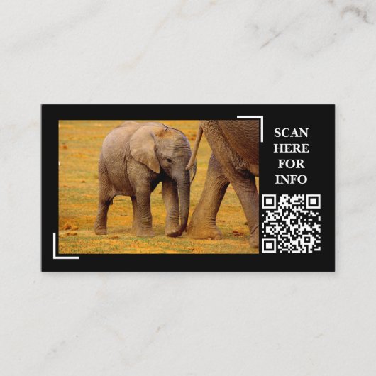 象ふくらはぎ野生生物撮影カスタム 名刺 (正面)