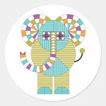 象よくはしゃぐモダンキルト模様