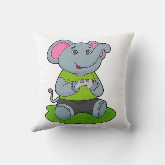 象をゲーマーとして クッション (裏面)