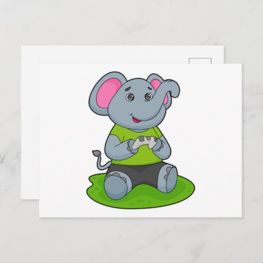 象をゲーマーとして ポストカード (正面/裏面)