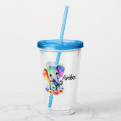 象をベビーに合わせる アクリルタンブラー (裏面)