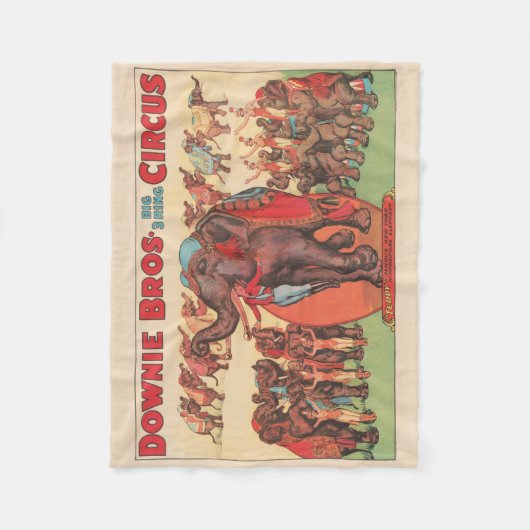 象を女性とトレーナーと一緒に演奏。 フリースブランケット (正面)